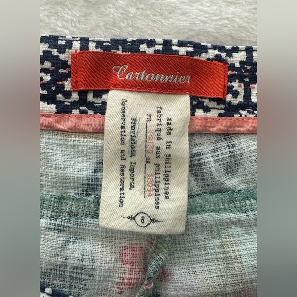 Anthropologie Cartonnier SkyFlower Patterned Fabric Short  in Size 8 - Picture 14 of 14